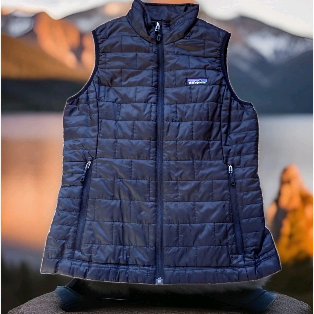 Patagonia Nano Puff Vest Womens Small Black Excellent Quilted Puffer Layering